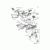 Схема вузла: Заднє крило для Kawasaki ZX1400 Ninja ZX-14R ABS 30TH