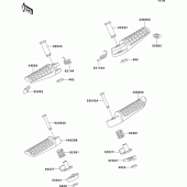 Схема узла: Подножки для Kawasaki ZX750 Ninja ZX-7R