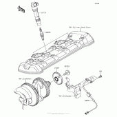 Схема вузла: Ignition System для Kawasaki ZX1000 Ninja 1000 ABS