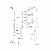 Схема вузла: Вилка передньої осі для Kawasaki EX500 GPZ500S