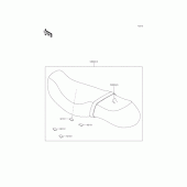 Схема узла: Сиденье для Kawasaki BJ250 Estrella