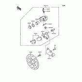 Схема вузла: Заднє гальмо для Kawasaki KMX80 KSR-II