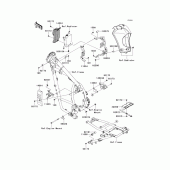 Схема узла: Крепление двигателя для Kawasaki KL650 KLR650