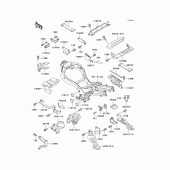 Схема вузла: Ящик акумуляторної батареї для Kawasaki ZX1100 Ninja ZX-11