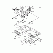 Схема вузла: Задній важіль (маятник) для Kawasaki KLX140 KLX140