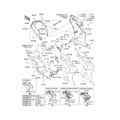 Схема вузла: Нижній обтічник для Kawasaki EX250 Ninja 250R