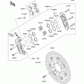 Схема узла: Передний тормоз для Kawasaki ZX1000 Ninja ZX-10R