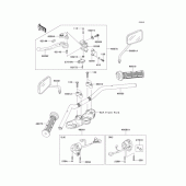 Схема вузла: Кермо для Kawasaki BJ250 Estrella