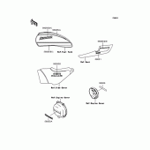 Схема вузла: Наклейки (Коричневі ZR750-C8) для Kawasaki ZR750 Zephyr