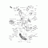 Схема узла: Крепление двигателя для Kawasaki KX450 KX450F
