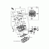 Схема вузла: Головка циліндра для Kawasaki ER250 Z250 ABS