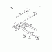 Схема вузла: Задній важіль (Маятник) для Kawasaki KMX80 KSR-II