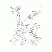 Схема вузла: Задня підвіска для Kawasaki KLX250 KLX250SF