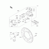 Схема узла: Задний тормоз для Kawasaki VN900 VN900 Classic