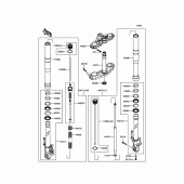 Схема узла: Вилка передней оси для Kawasaki KLE650 Versys 650