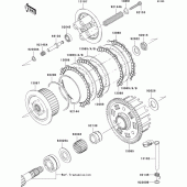 Схема узла: Сцепление для Kawasaki ZR750 Z750S