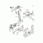 Схема вузла: Підвіска/задній амортизатор для Kawasaki KLX125 KLX125
