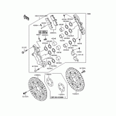 Схема вузла: Переднє гальмо для Kawasaki ZR1100 ZRX1100-II