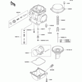 Схема вузла: Комплектуючі карбюратора для Kawasaki KLE500