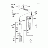 Схема узла: Подвеска/амортизатор для Kawasaki ZG1200 Voyager XII