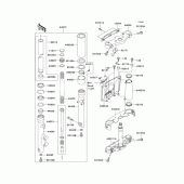 Схема узла: Передняя вилка(1/2) для Kawasaki VN1500 Vulcan 1500 Classic FI