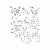 Схема вузла: Engine cover(s)(1/2) для Kawasaki KX250/ KX252 KX250
