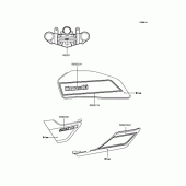 Схема вузла: Наклейки (Синій) для Kawasaki ZR400 ZRX-II