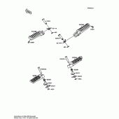 Схема узла: Подножки для Kawasaki ZX600 Ninja 600R