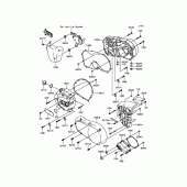 Схема вузла: Engine Cover(s) для Kawasaki VN900 Vulcan 900 Classic LT