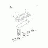 Схема узла: Цилиндр & Поршень для Kawasaki ZX600 ZZ-R600