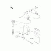 Схема вузла: Система запалювання для Kawasaki EL250 Eliminator 250