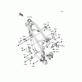 Схема вузла: Кріплення двигуна для Kawasaki KLX125 KLX125