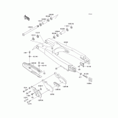Схема вузла: Задній важіль (Маятник) для Kawasaki KX125