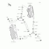 Схема узла: Патрубки системы охлаждения для Kawasaki KX450 KX450F