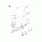 Схема вузла: Kickstarter mechanism для Kawasaki KX250/ KX252 KX250