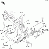 Схема узла: Крепление двигателя для Kawasaki ZR1200 ZRX1200