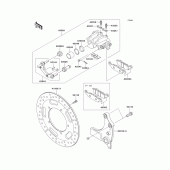 Схема вузла: Заднє гальмо для Kawasaki VN1700 Vulcan 1700 Classic