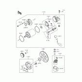 Схема вузла: Starter motor для Kawasaki ZX600 Ninja ZX-6