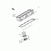 Схема вузла: Циліндр & Поршень для Kawasaki ZR800 Z800