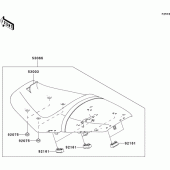 Схема вузла: Сидіння для Kawasaki ZX1400 ZZR1400 ABS
