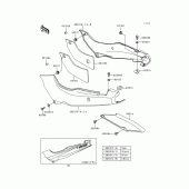 Схема вузла: Side covers/chain cover(1/2) для Kawasaki EX500 GPZ500S