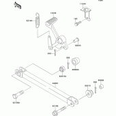 Схема узла: Лапка тормоза для Kawasaki ZR1100 ZRX1100