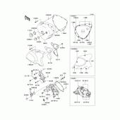 Схема вузла: Left engine cover(s) для Kawasaki EJ650 W650