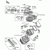 Схема узла: Клапанная крышка для Kawasaki VN1500 VN-15 SE