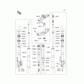 Схема вузла: Вилка передньої осі для Kawasaki KLE650 Versys 650 ABS