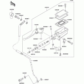 Схема вузла: Clutch master cylinder для Kawasaki ZR1100 ZRX1100-II