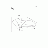 Схема узла: Сиденье для Kawasaki KLE650 Versys 650