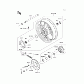 Схема узла: Ступица заднего колеса для Kawasaki EX650 Ninja 650