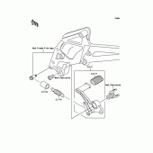 Схема вузла: Лапка гальма для Kawasaki ZR250 Balius-II