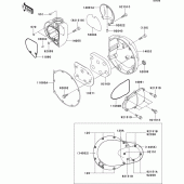 Схема вузла: Right engine cover(s) для Kawasaki EJ650 W650